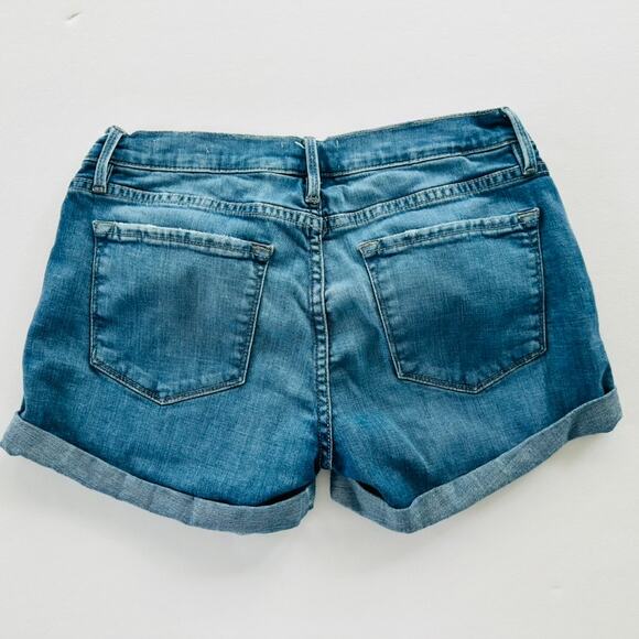 Frame Denim Le Cutoff Jean Shorts Size 26 Medium Blue Wash Cuff Hem 3" Inseam - Picture 5 of 6